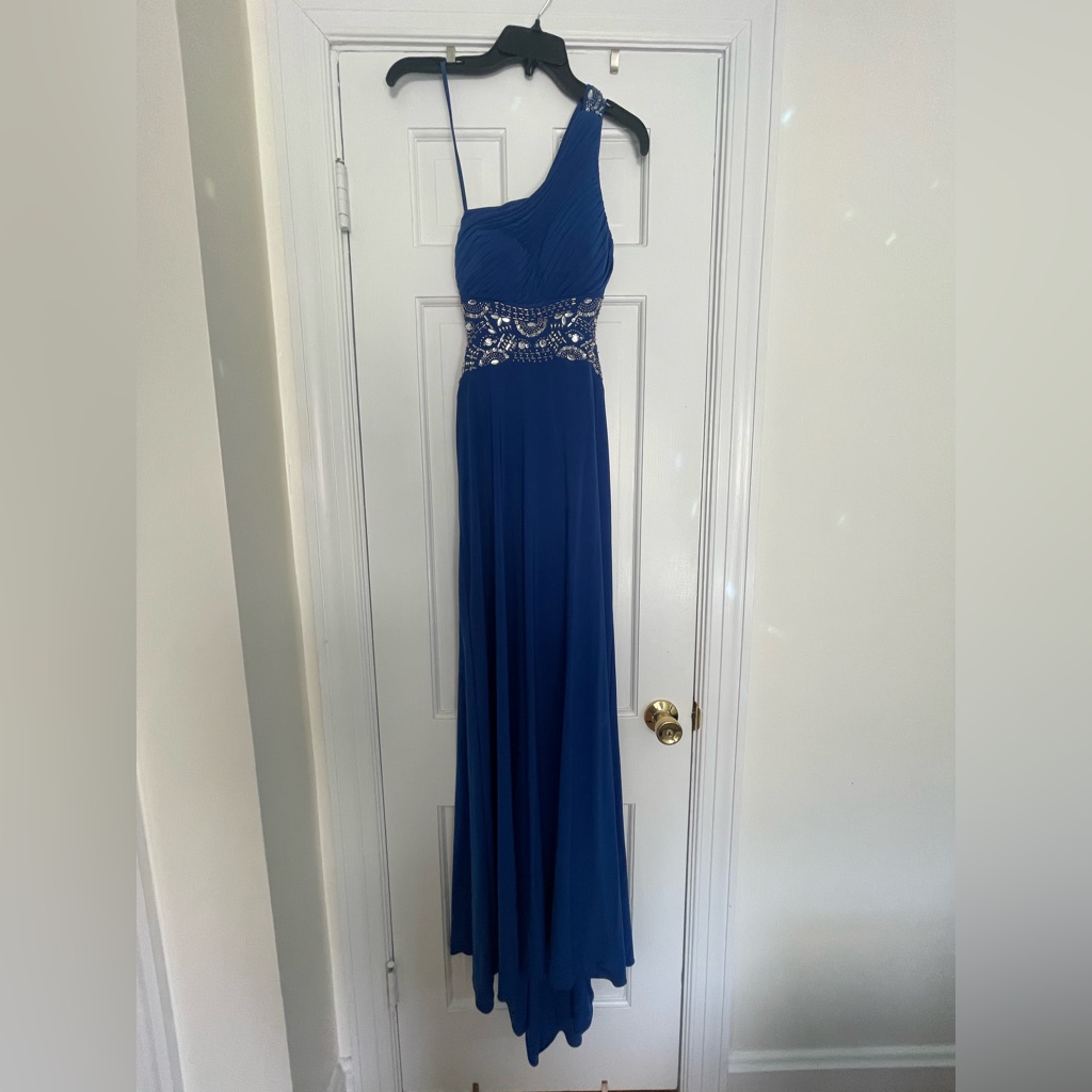 Blonde Nights By Stacy Sklar Royal Blue Formal Dress